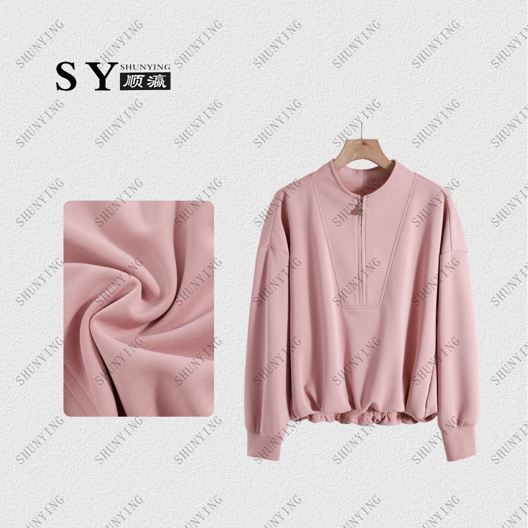 【顺瀛】秋季新款设计感半拉链洋气宽松减龄时尚卫衣SY63WY9530