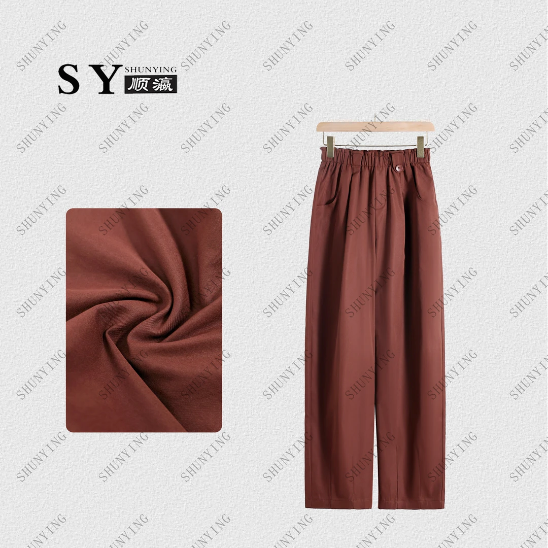 【顺瀛】秋季新款高腰薄款宽松百搭显瘦松紧腰休闲裤SY63XXK9920