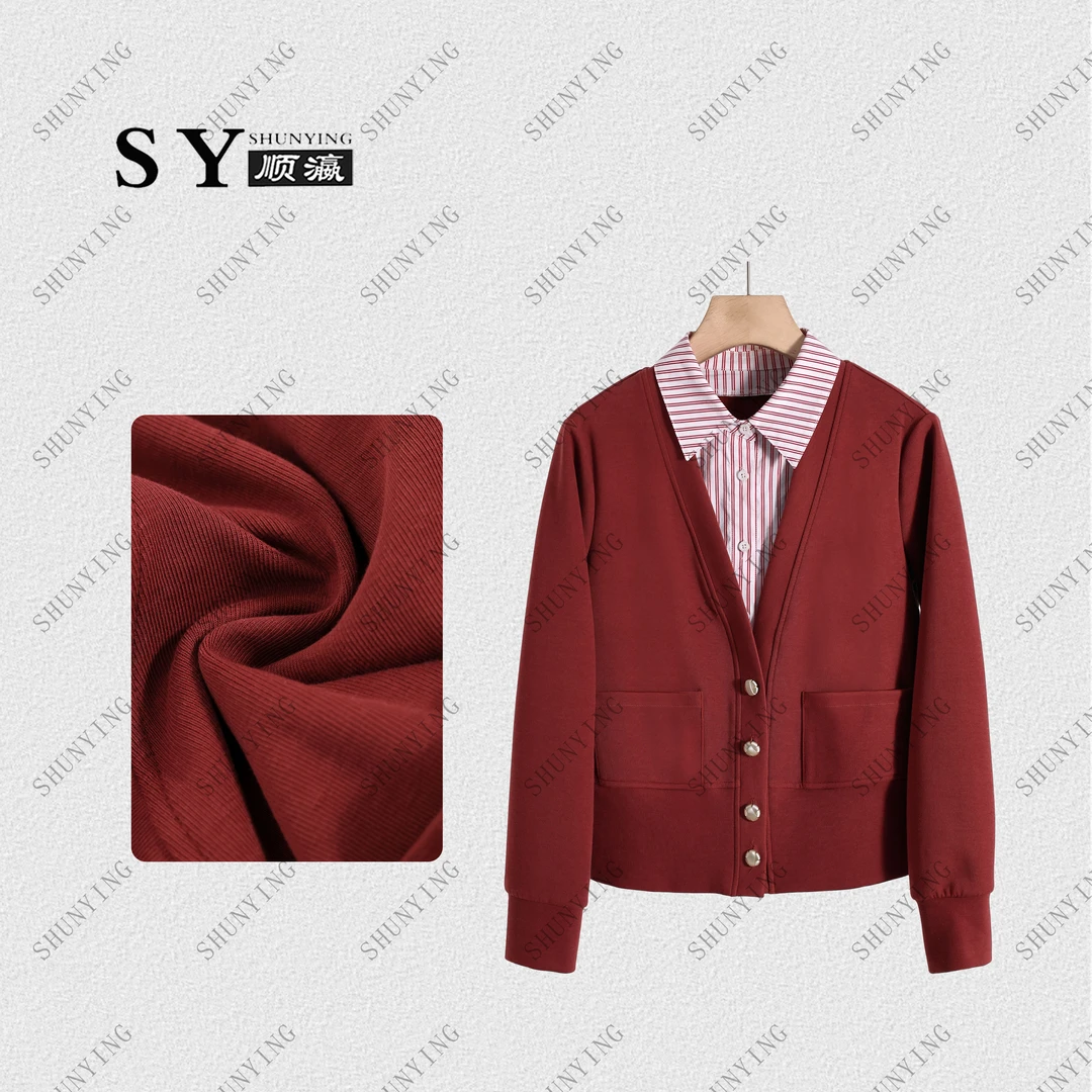 【顺瀛】秋季新款设计感拼接假两件宽松休闲小衫SY63ZZ918240