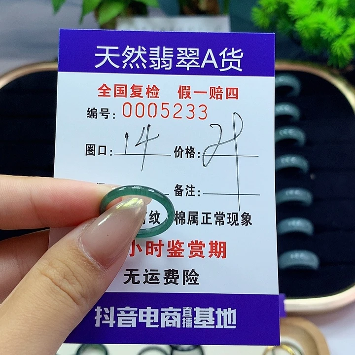 翡翠戒指未镶嵌     5233