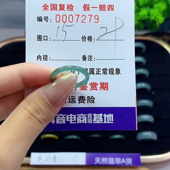 翡翠戒指未镶嵌    7279