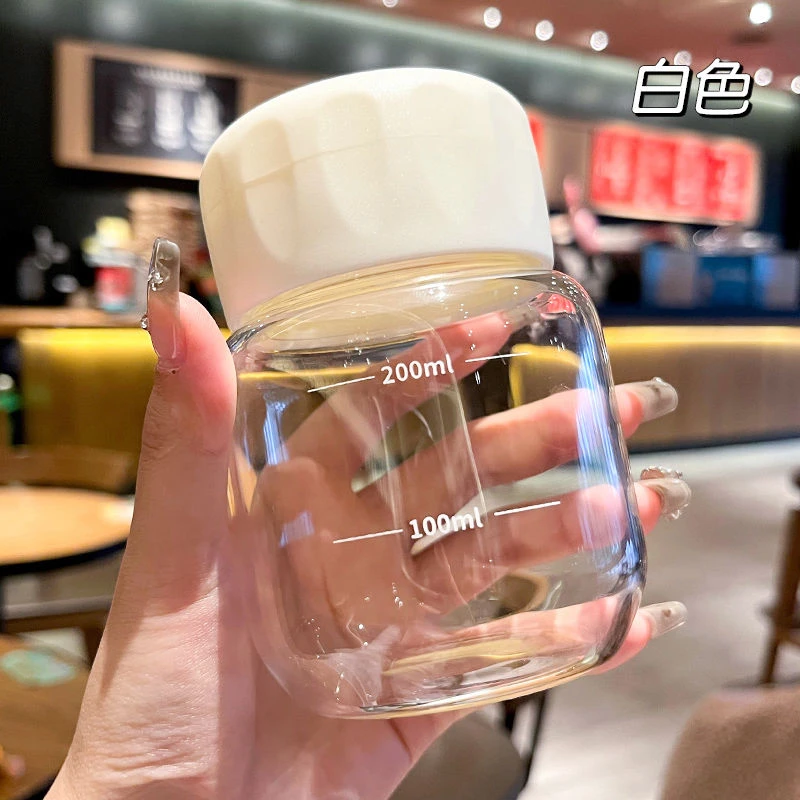 网红胖胖杯防漏高温玻璃杯豆浆便携家用咖啡杯杯子早餐杯玻璃水杯