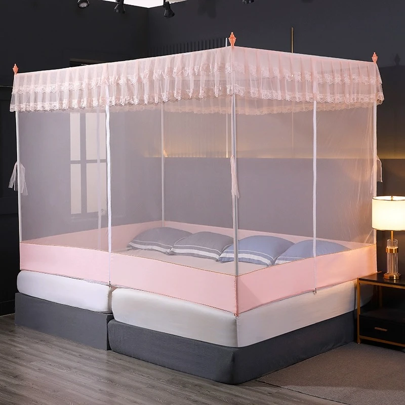 可定制坐床蚊帐家用卧室儿童防摔婴儿防掉床榻榻米床笠款加厚支架