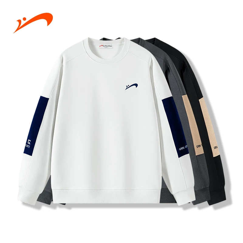 贵人鸟2025春秋新款运动卫衣男女同款宽松圆领休闲上衣情侣卫衣