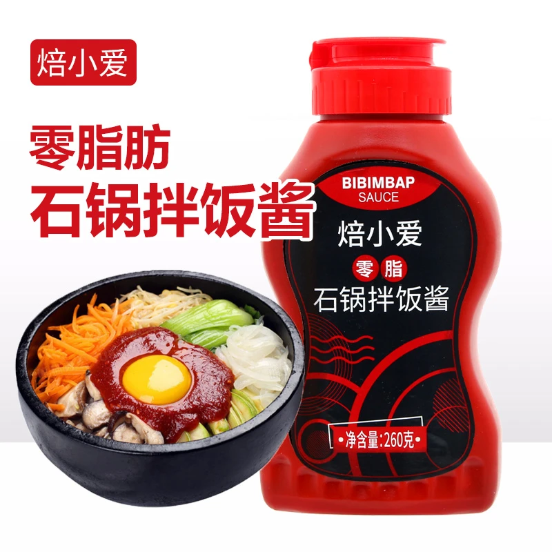焙小爱韩式0脂肪石锅拌饭酱260g韩国甜辣酱专用炒年糕辣椒酱料辣