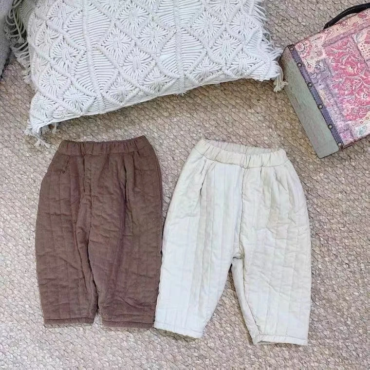 （清仓）男女童灯芯绒加厚棉裤儿童宝宝宽松裤子潮休闲冬季加绒小童