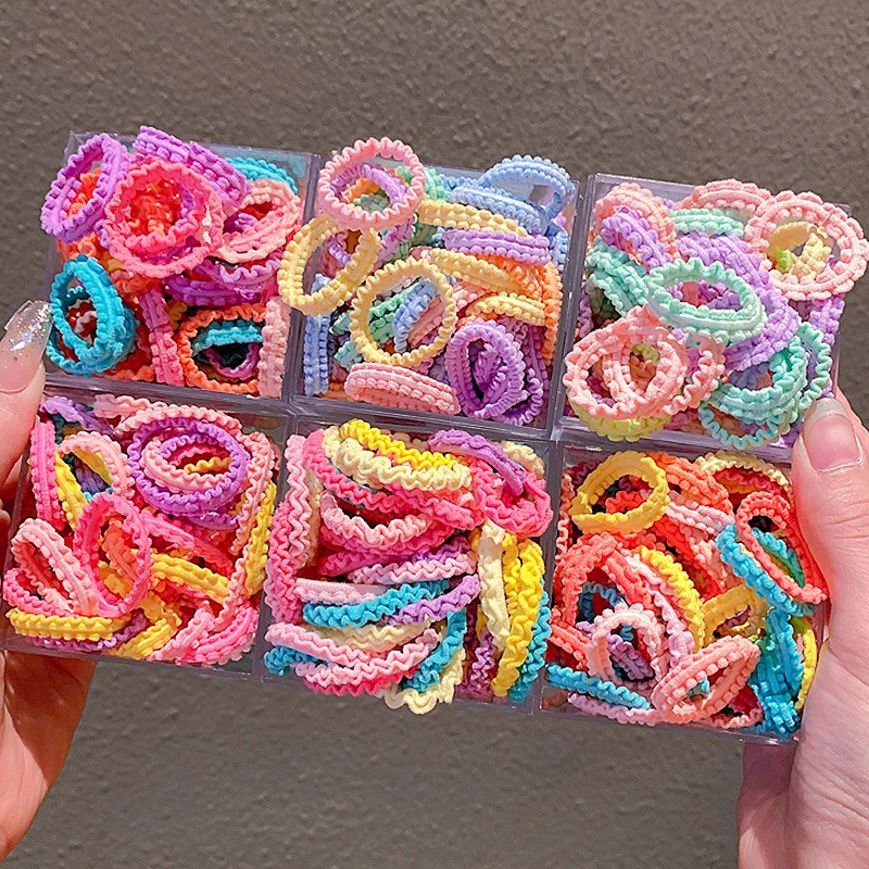 儿童不伤发皮筋高弹力发绳宝宝糖果色高马尾发圈女孩发饰简约头绳