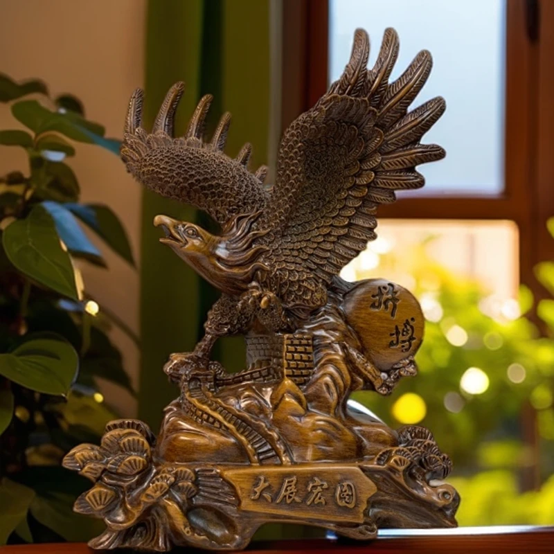 大展宏图C款老鹰前台洒柜办公台居家装饰摆件长约19高约24