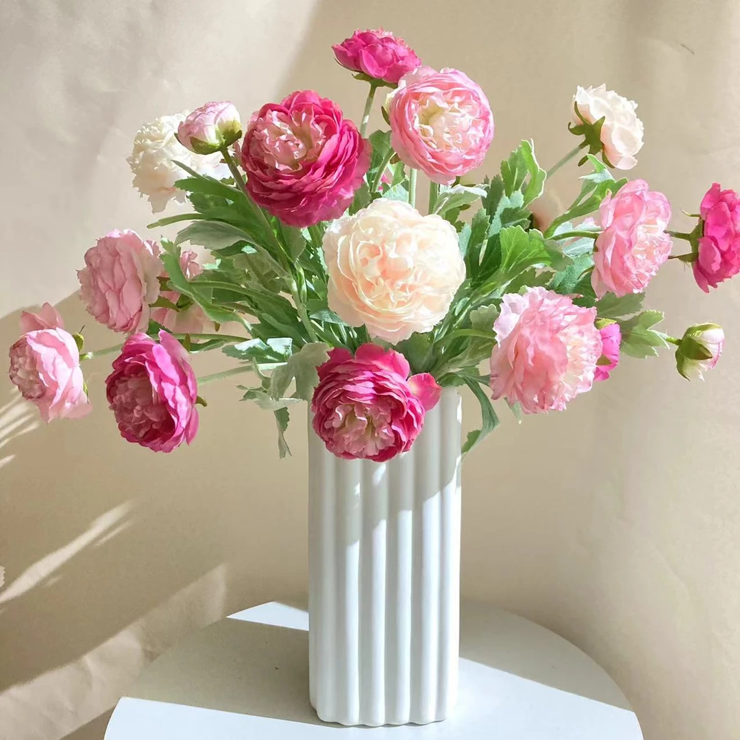 超高品质仿真露莲花摆件摆花客厅餐厅餐桌花卉洋牡丹假花装饰