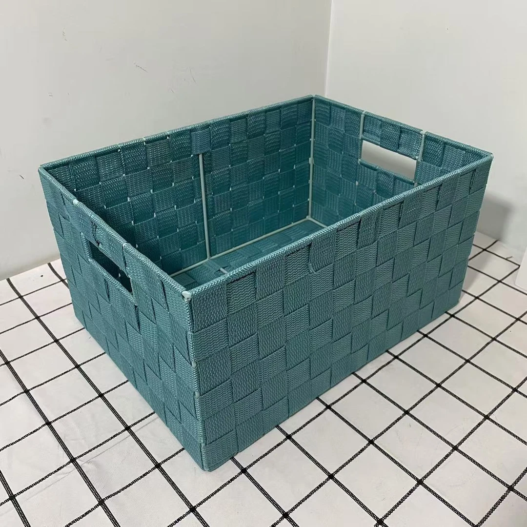346号微瑕款长35宽25高18手工编织收纳筐桌面杂物收纳筐