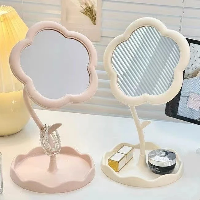 高级化妆镜卧室高颜值学生宿舍桌面台式居家日用镜面创意使用使用