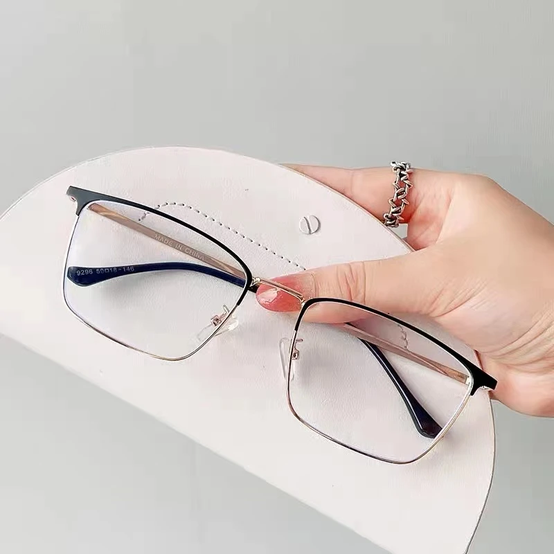 时尚超轻潮流气质大框百搭简约镜架复古眼镜架防蓝光钛合金框镜