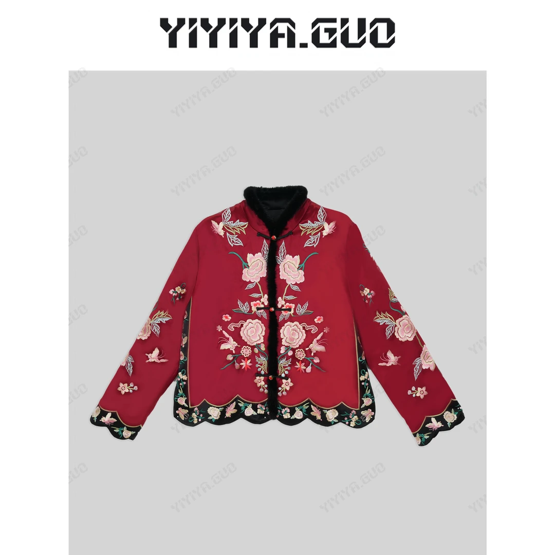 yiyiya.Guo艺艺吖【度华年】新中式中国风盘扣刺绣外套20242786