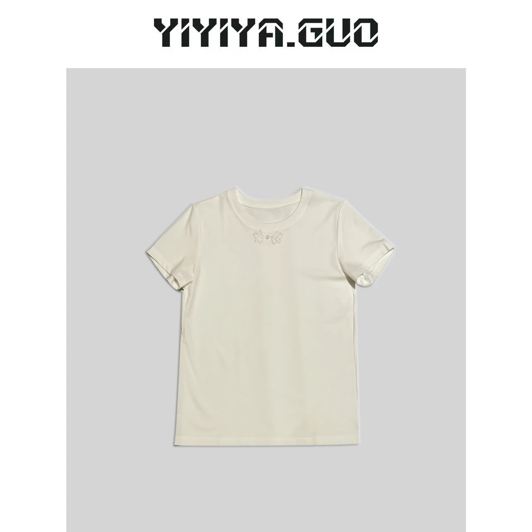 yiyiya.Guo艺艺吖/【如意】白色短袖上衣2024646