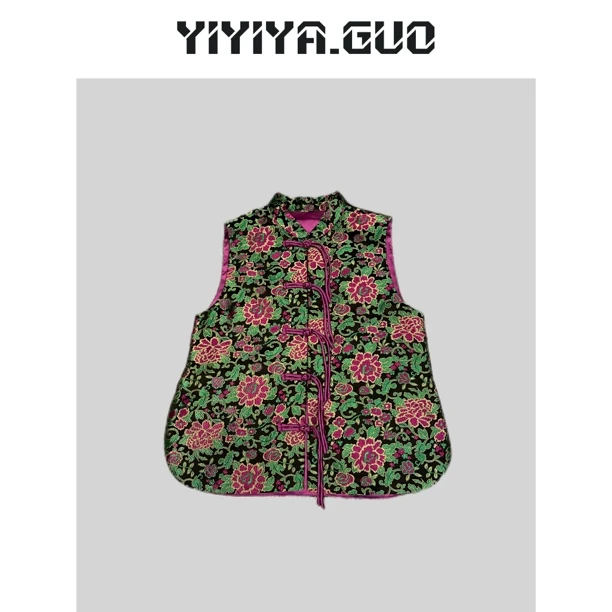 艺艺/YIYIYA.GUO紫气东来刺绣无袖上衣马甲MJ0625