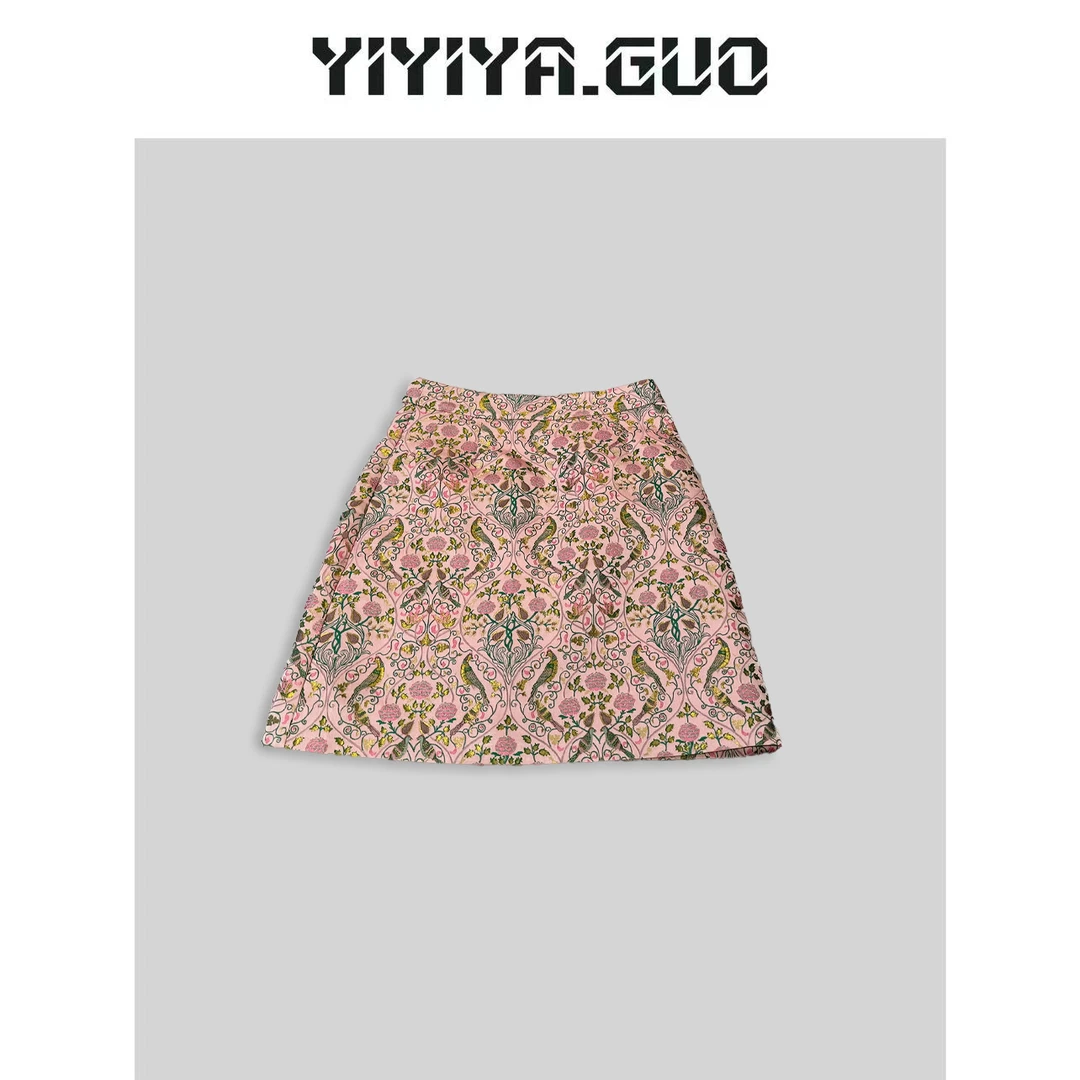 yiyiya.Guo艺艺吖/【朱雀】粉色口袋拉链半裙2024794