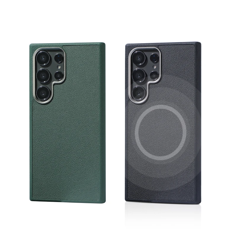 三星s24ultra高档s24保护套s24+真皮plus磁吸s24u新款防摔壳超薄