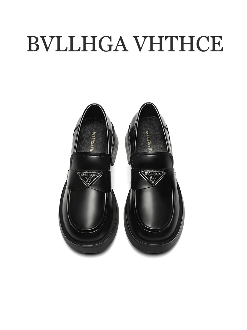 【BV高定】2024新款三角标乐福鞋百搭软皮胎牛时尚真皮女鞋8809