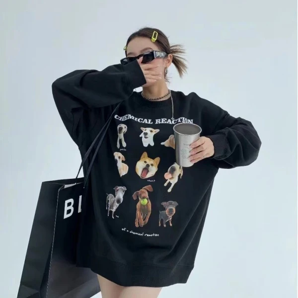 W11卫衣上衣宽松加绒秋冬