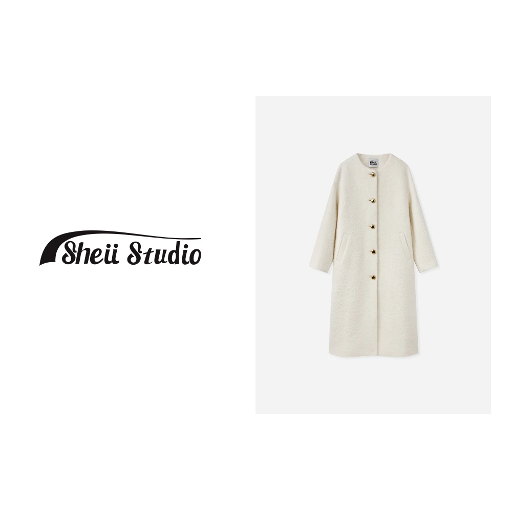 【年终钜惠】买手系列丨绵羊毛&马海毛丨长款毛呢外套女 ML3318011