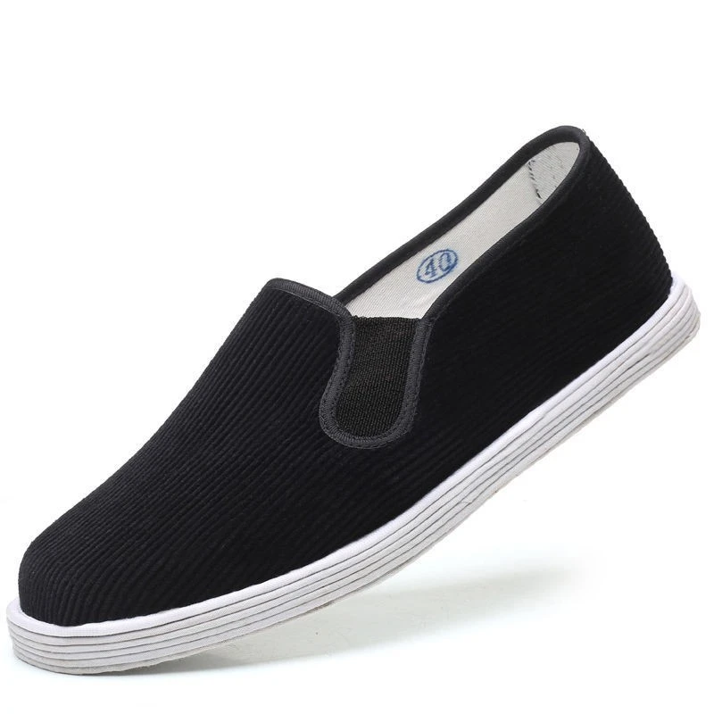 条绒男士开车一脚蹬吸汗透气休闲四季百搭灯芯绒老北京千层底布鞋