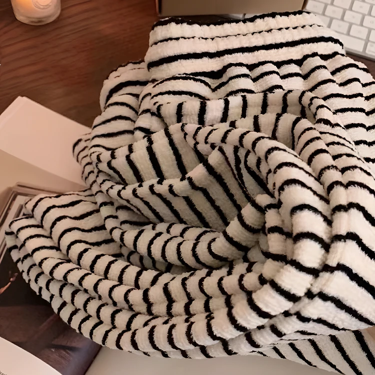 毛巾裤孕妇装秋冬款外穿休闲条纹加绒加厚孕妇裤子时髦阔腿裤棉裤