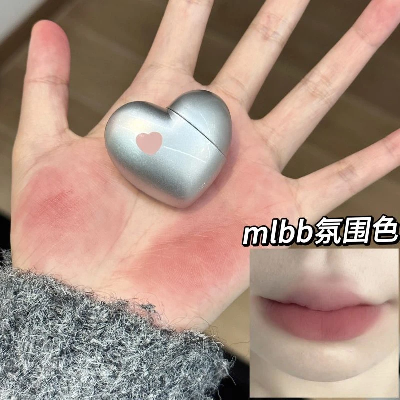 黄皮深唇心动情愫丝绒唇泥哑光雾面灰粉豆沙裸色系显白素颜口红女