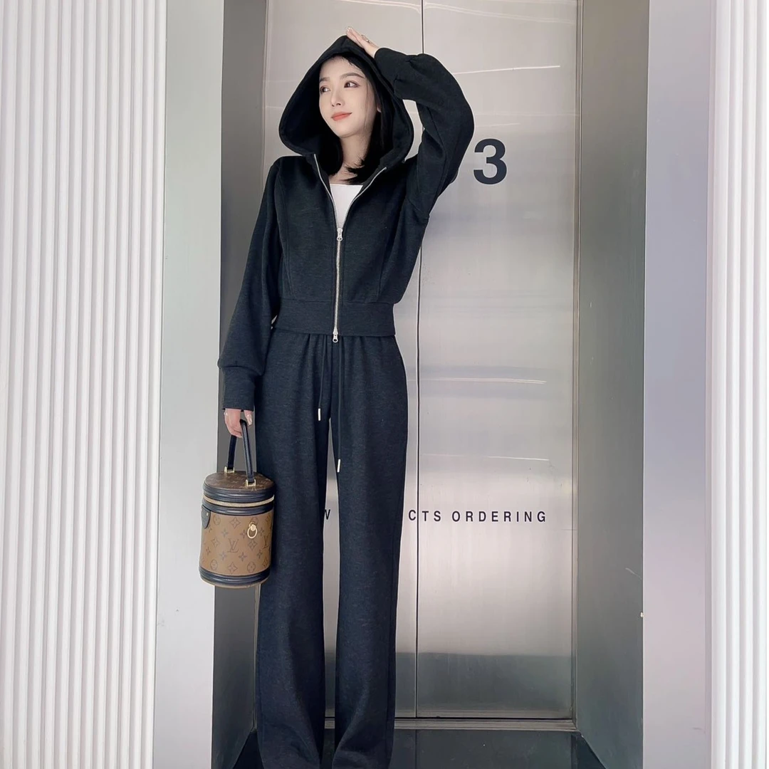 【yo享好物】MOTIE/末帖2023新品秋冬季韩版高端休闲套装加绒款