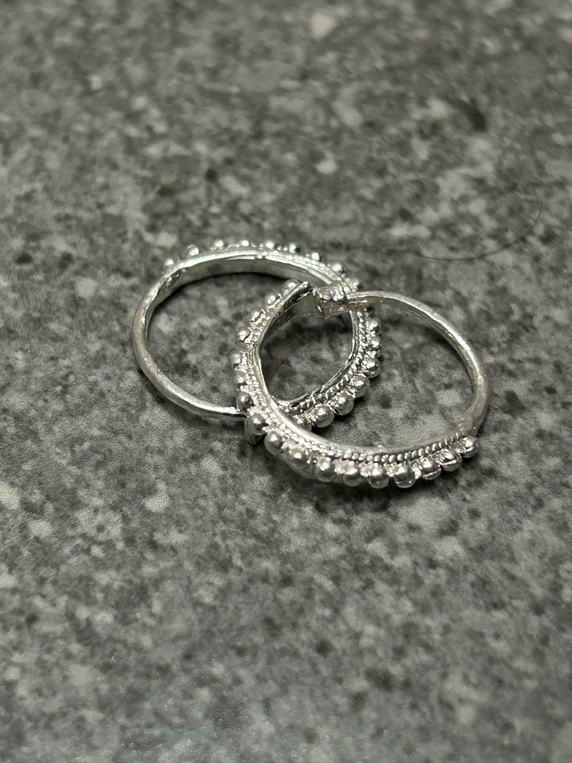 足银耳饰 足银耳饰 圈圈素耳环带珠饰品圈圈时尚耳饰气质百搭