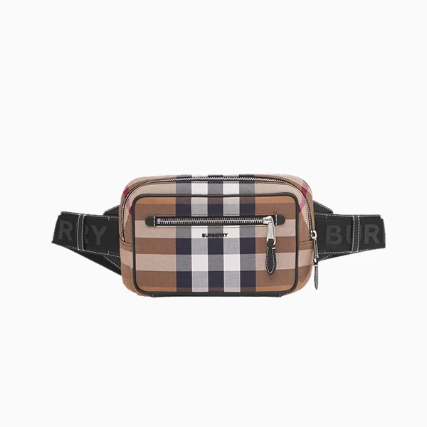 BURBERRY 格纹男士腰包 8042038