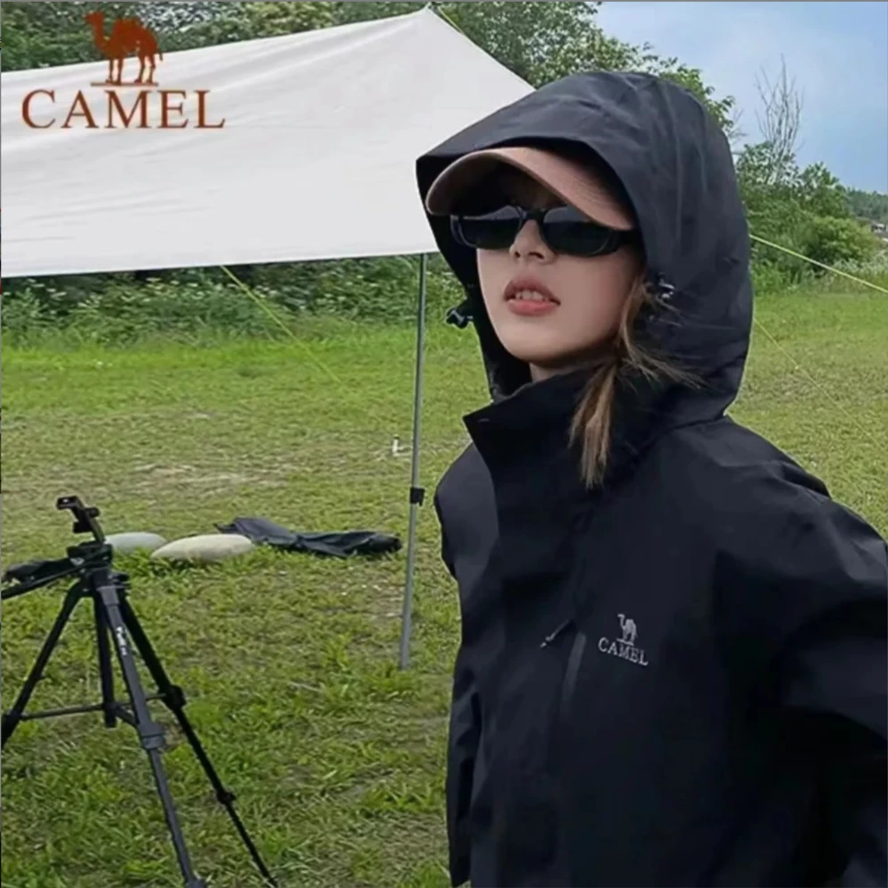 CAMEL/骆驼【丁真同款】男女户外登山进藏三防硬壳冲锋衣三合一外套
