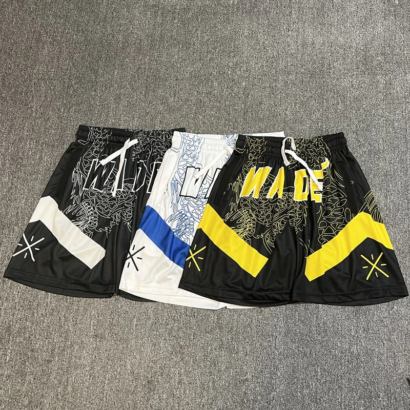 美式4分不过膝篮球运动裤宽松训练球裤速干透气宽松两侧口袋男女