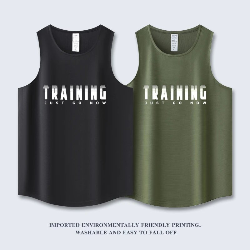 薄款美式运动篮球衣透气背心夏training速干宽松圆领训练无袖T恤