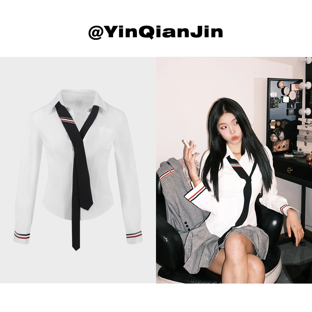 尹千金夏款【漫画a4腰】衬衫省钱风C240019