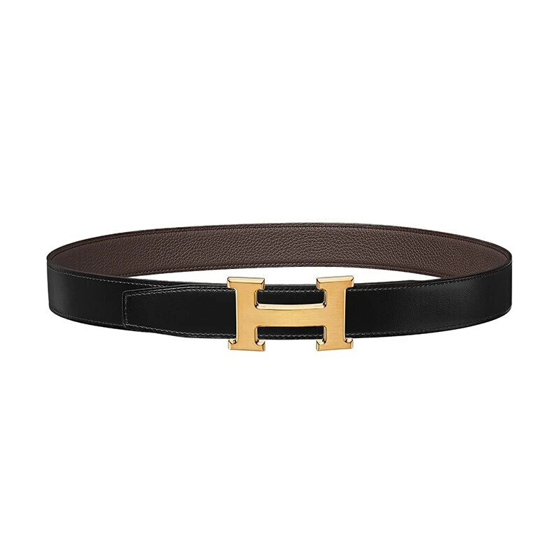 未使用 Hermes/爱马仕 男士镀金H皮带扣/jess