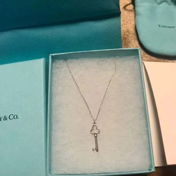 99新 Tiffany & Co./蒂芙尼 蒂芙尼经典心型钥匙吊坠项链/jess