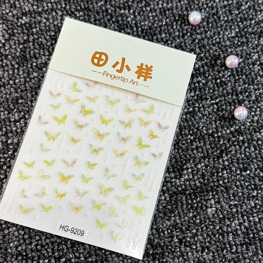 【3张】HG-9209白色迷你可爱夏季夏日日系卡通小清新ins风美甲贴纸