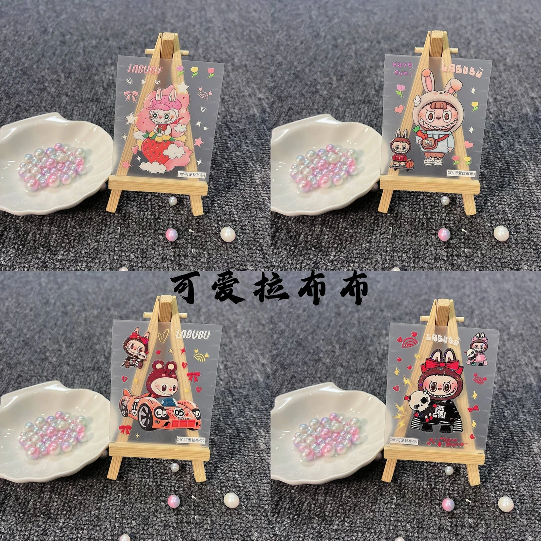 【可爱拉布布】美甲蕾丝夏日手工小熊可爱红色磨砂卡通复古ins