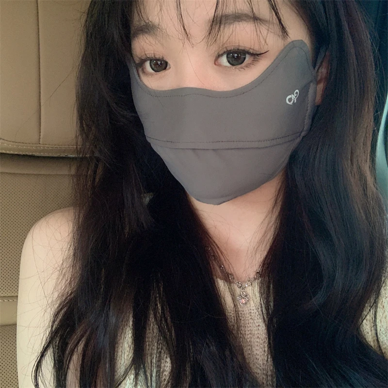 UV防尘防晒口罩女夏季冰丝透气遮全脸护眼角防紫外线薄款遮阳面罩