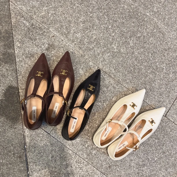 2025春季新款尖头浅口小众复古时尚百搭单鞋