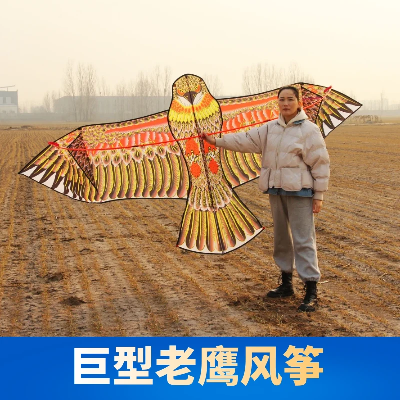 潍坊风筝传统老鹰风筝大型成人卡通3.6米风筝线轮套餐包邮易飞