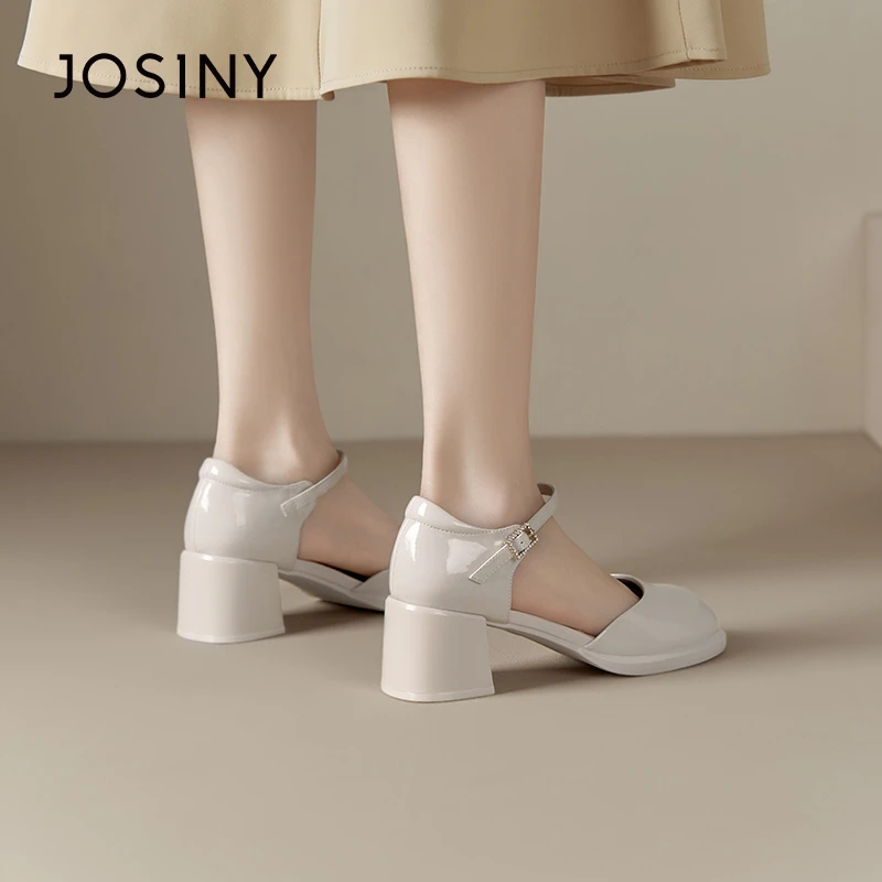 卓诗尼温柔玛丽珍女鞋2025商场同款新款秋季鞋子粗跟舒适高跟鞋女