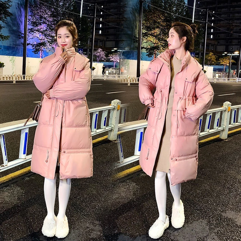 波司澄羽绒服2023新款爆款女士女款中长款季雪梨连帽甜美加厚百