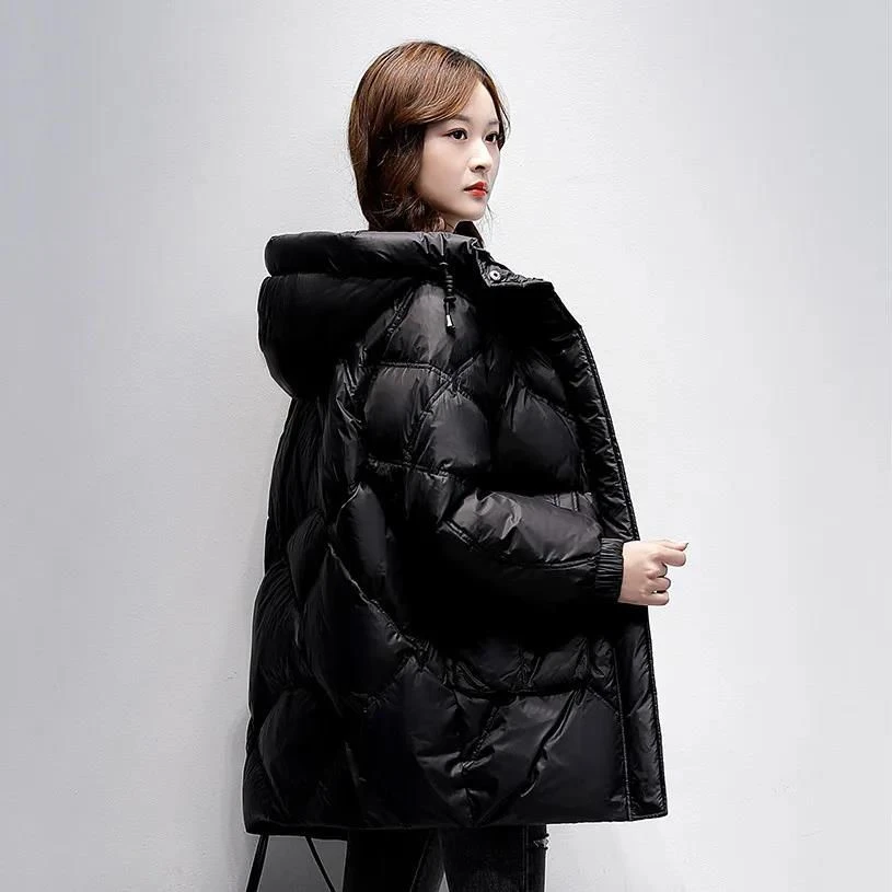 波司澄羽绒服2023新款爆款衣女款中长款韩高档版宽松显瘦加厚连