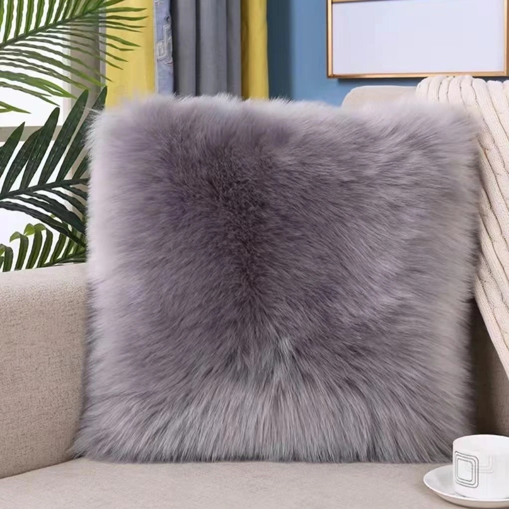 网红简约抱枕靠枕靠垫含芯长毛绒可爱少女沙发靠背垫短毛欧式卧室