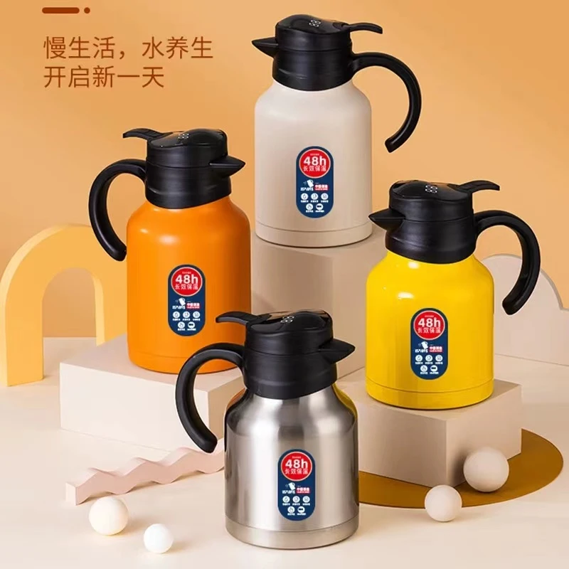 焖茶壶茶水分离家用暖水壶 家用智能显温不锈钢304保温壶真空便携