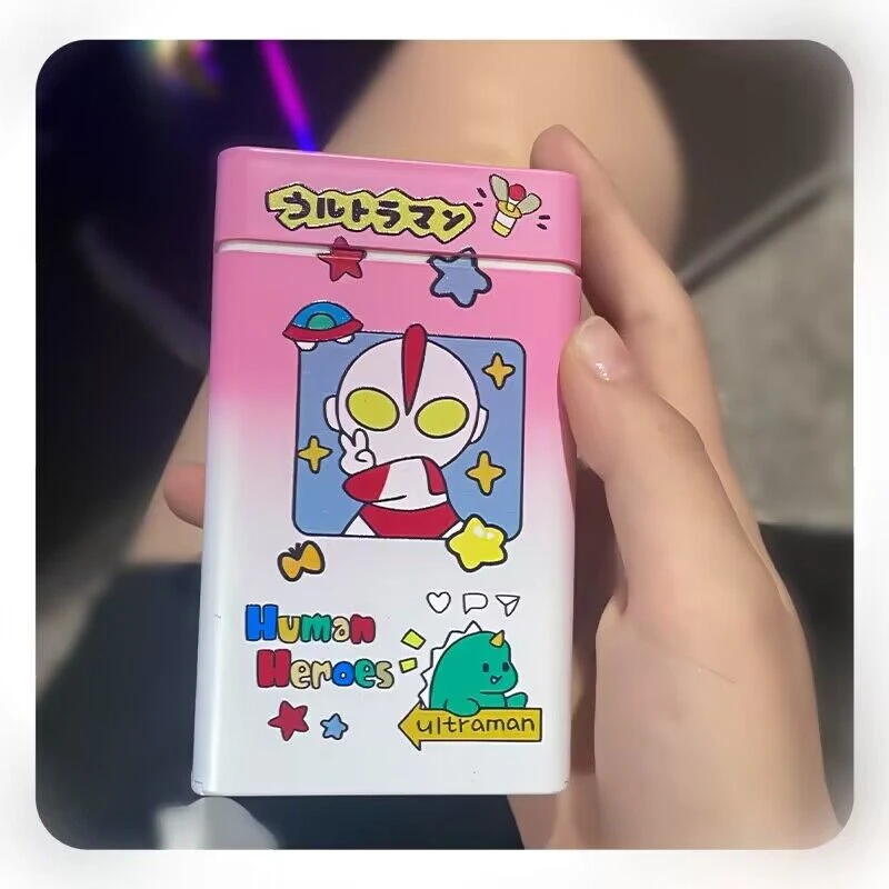 新款网红魔术烟盒静音无声放风充电创意卡通打火机送男友闺蜜