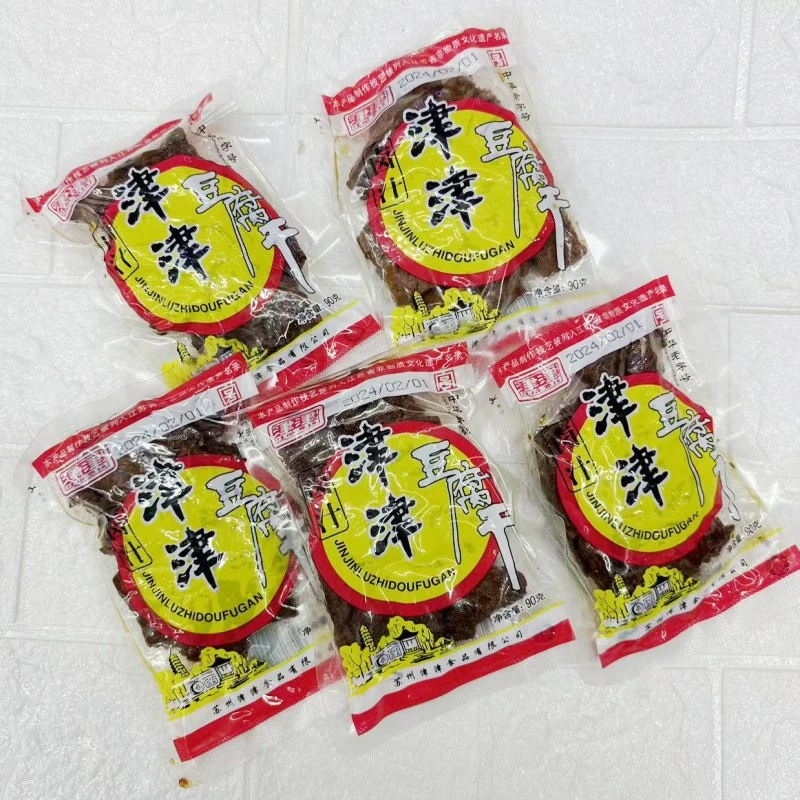 苏州特产老字号严选健康浓郁开袋即食津津卤汁豆腐干90克3袋装