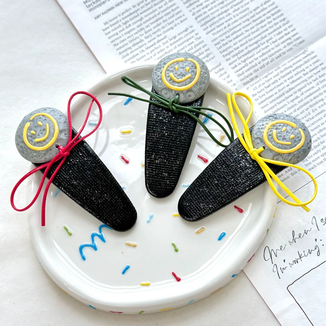 韩国东大门定制款原创设计韩式可爱笑脸风发夹  单只  F933