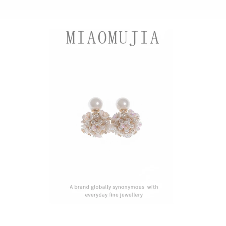 铜合金合成锆石耳饰 铜合金耳饰「锦上添花」原创佳丽风DYJ02E-3